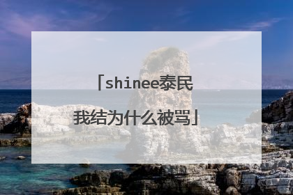 shinee泰民我结为什么被骂