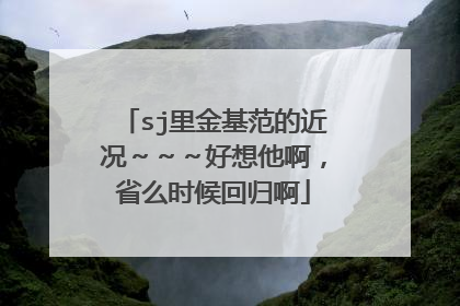 sj里金基范的近况～～～好想他啊，省么时候回归啊