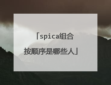 spica组合按顺序是哪些人