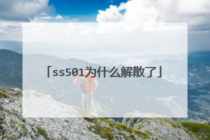 ss501为什么解散了