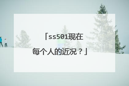 ss501现在每个人的近况?