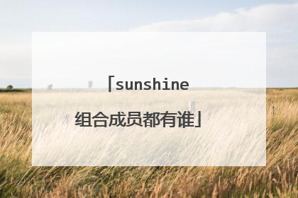 sunshine组合成员都有谁