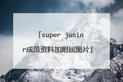 super junior成员资料加附属图片