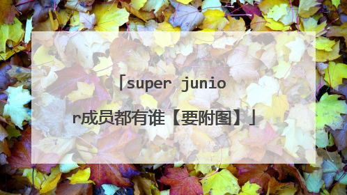 super junior成员都有谁【要附图】