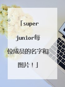 super junior每位成员的名字和图片！