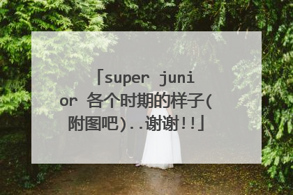 super junior 各个时期的样子(附图吧)..谢谢!!