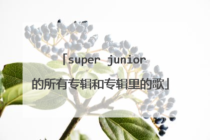 super junior 的所有专辑和专辑里的歌