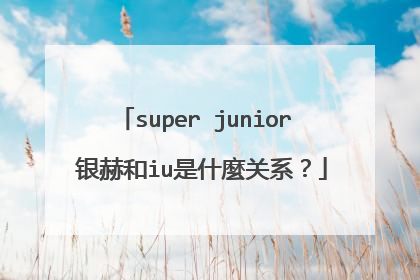 super junior 银赫和iu是什麼关系？
