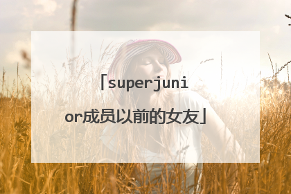 superjunior成员以前的女友