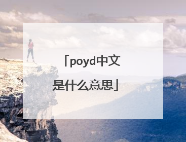 poyd中文是什么意思
