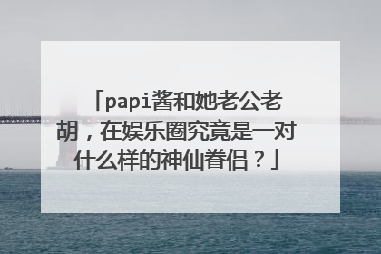 papi酱和她老公老胡,在娱乐圈究竟是一对什么样的神仙眷侣?