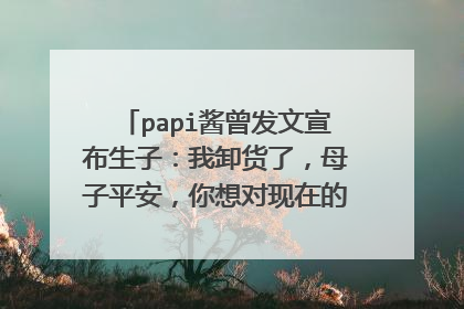papi酱曾发文宣布生子:我卸货了,母子平安,你想对现在的她说些什么?