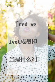 red velvet成员担当是什么?