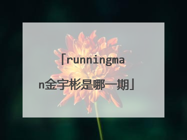 runningman金宇彬是哪一期