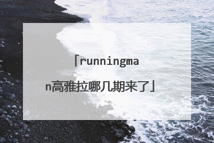 runningman高雅拉哪几期来了