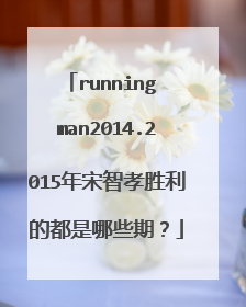 running man2014.2015年宋智孝胜利的都是哪些期？