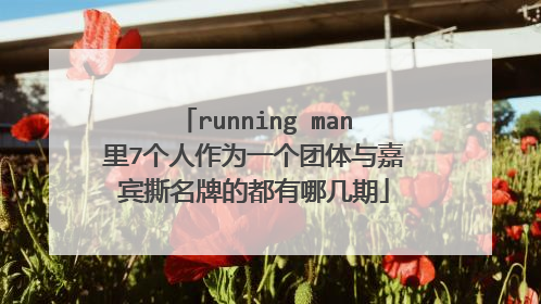 running man里7个人作为一个团体与嘉宾撕名牌的都有哪几期