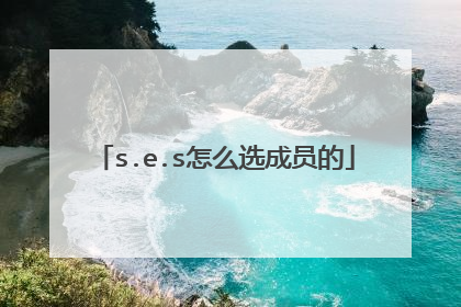 s.e.s怎么选成员的