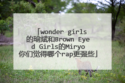 wonder girls的瑜斌和Brown Eyed Girls的Miryo你们觉得哪个rap更强些