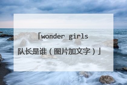 wonder girls队长是谁（图片加文字）