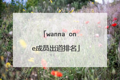 wanna one成员出道排名