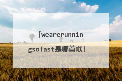 wearerunningsofast是哪首歌