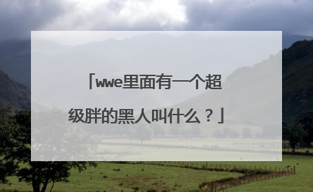 wwe里面有一个超级胖的黑人叫什么?