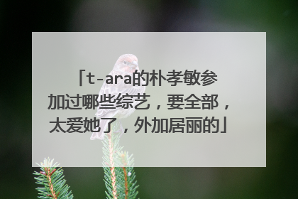 t-ara的朴孝敏参加过哪些综艺，要全部，太爱她了，外加居丽的