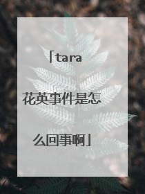 tara 花英事件是怎么回事啊