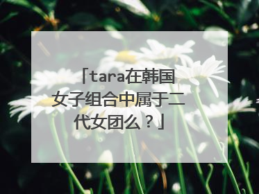 tara在韩国女子组合中属于二代女团么？