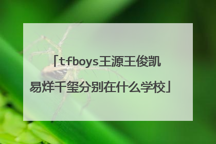 tfboys王源王俊凯易烊千玺分别在什么学校