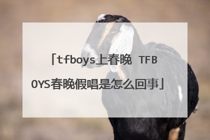 tfboys上春晚 TFBOYS春晚假唱是怎么回事