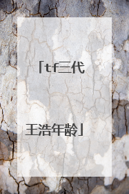 tf三代王浩年龄