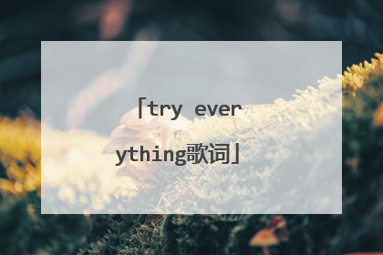 try everything歌词