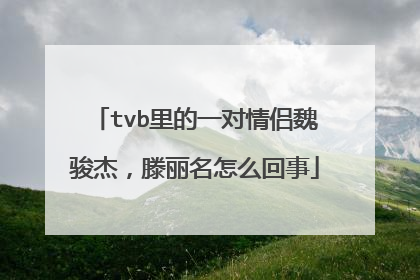 tvb里的一对情侣魏骏杰，滕丽名怎么回事