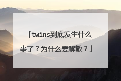twins到底发生什么事了?为什么要解散?