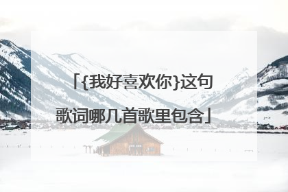 {我好喜欢你}这句歌词哪几首歌里包含