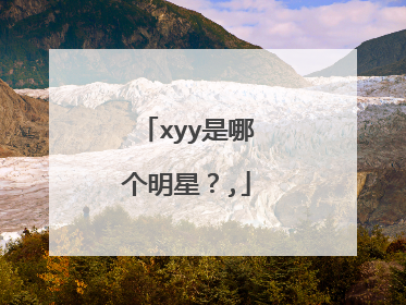 xyy是哪个明星？,