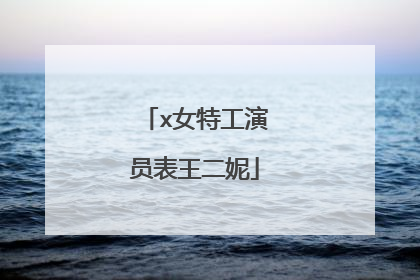 x女特工演员表王二妮