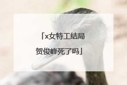 x女特工结局贺俊峰死了吗