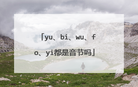 yu、bi、wu、fo、yi都是音节吗