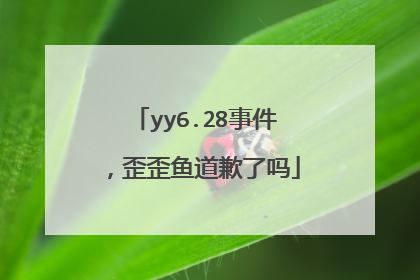 yy6.28事件，歪歪鱼道歉了吗