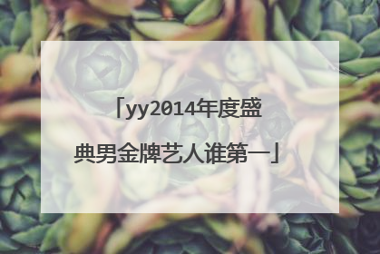 yy2014年度盛典男金牌艺人谁第一