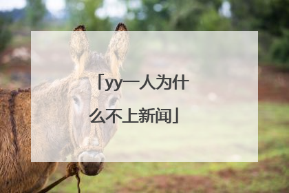 yy一人为什么不上新闻