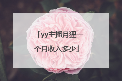 yy主播月狸一个月收入多少