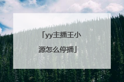 yy主播王小源怎么停播