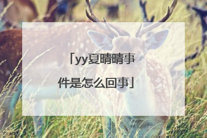 yy夏晴晴事件是怎么回事