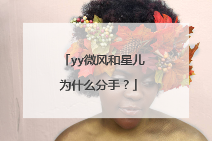 yy微风和星儿为什么分手？