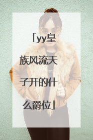 yy皇族风流天子开的什么爵位