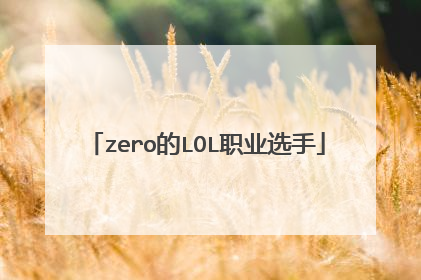 zero的LOL职业选手